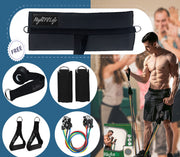 Power Portable Resistance Band 12 Piece Set With Belt- 145kg